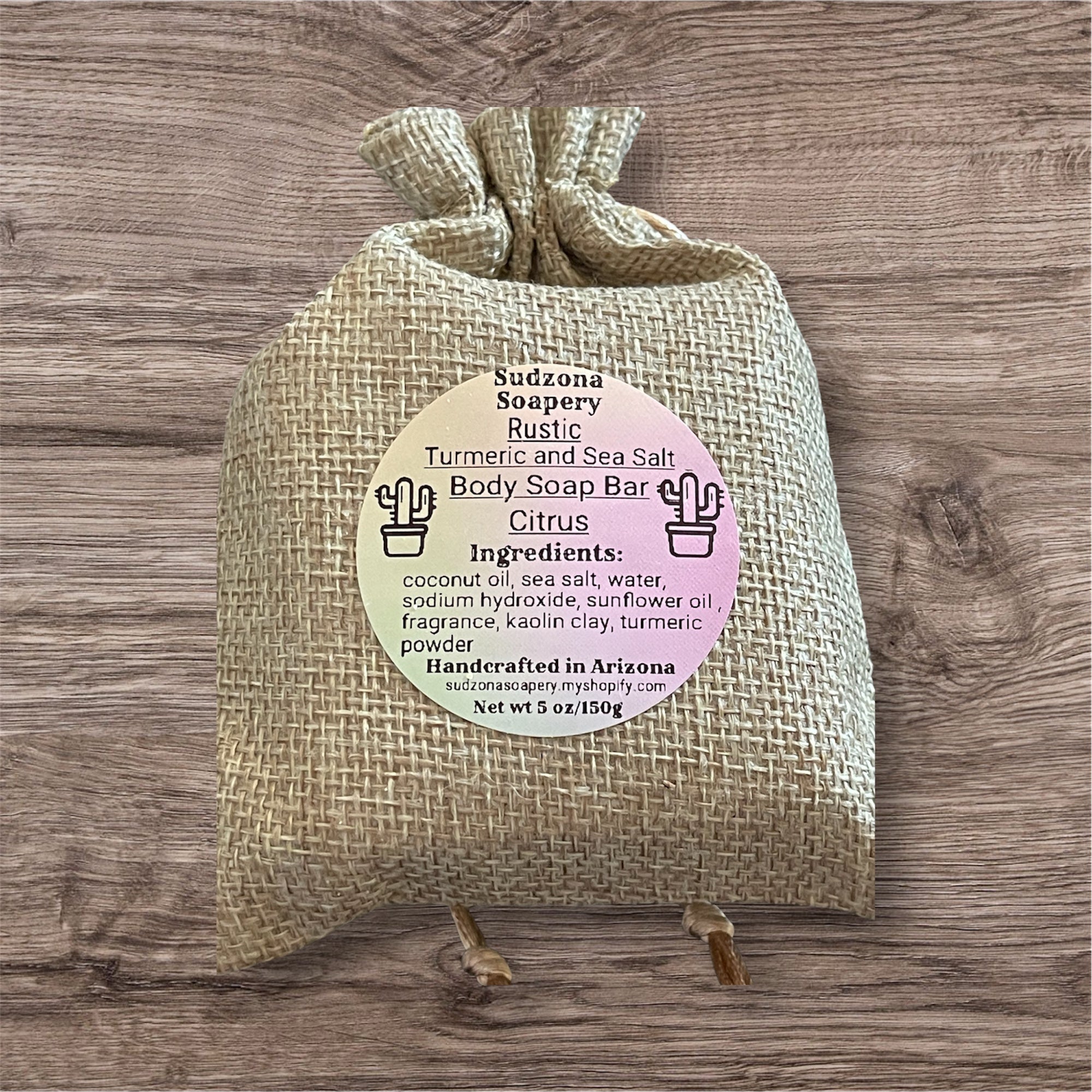 Rustic Turmeric & Sea Salt Citrus Body Soap Bar