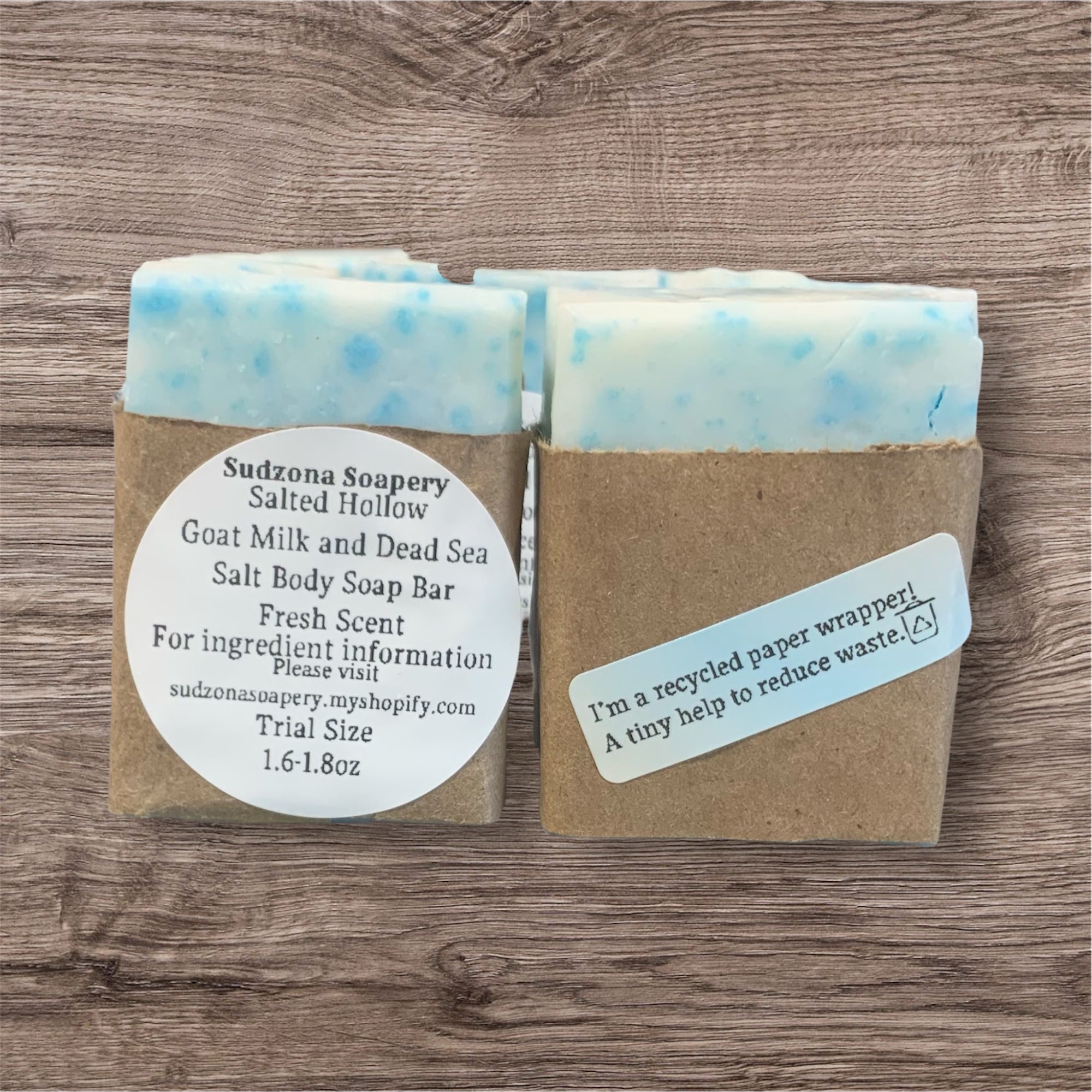 Salted Hollow Goat Milk Body Soap Bar Fresh Scented