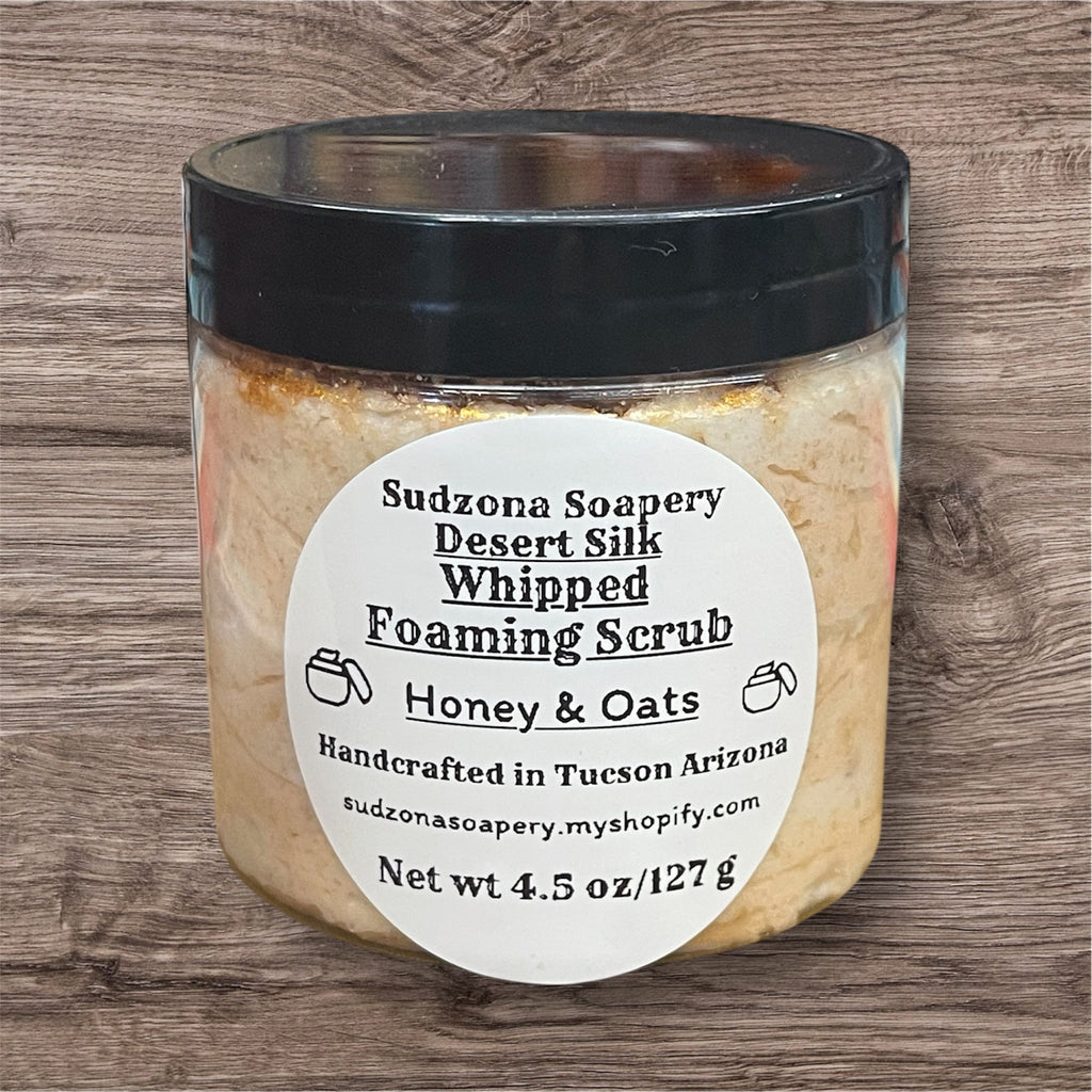 Desert Silk Whipped Foaming Scrub-Honey & Oats