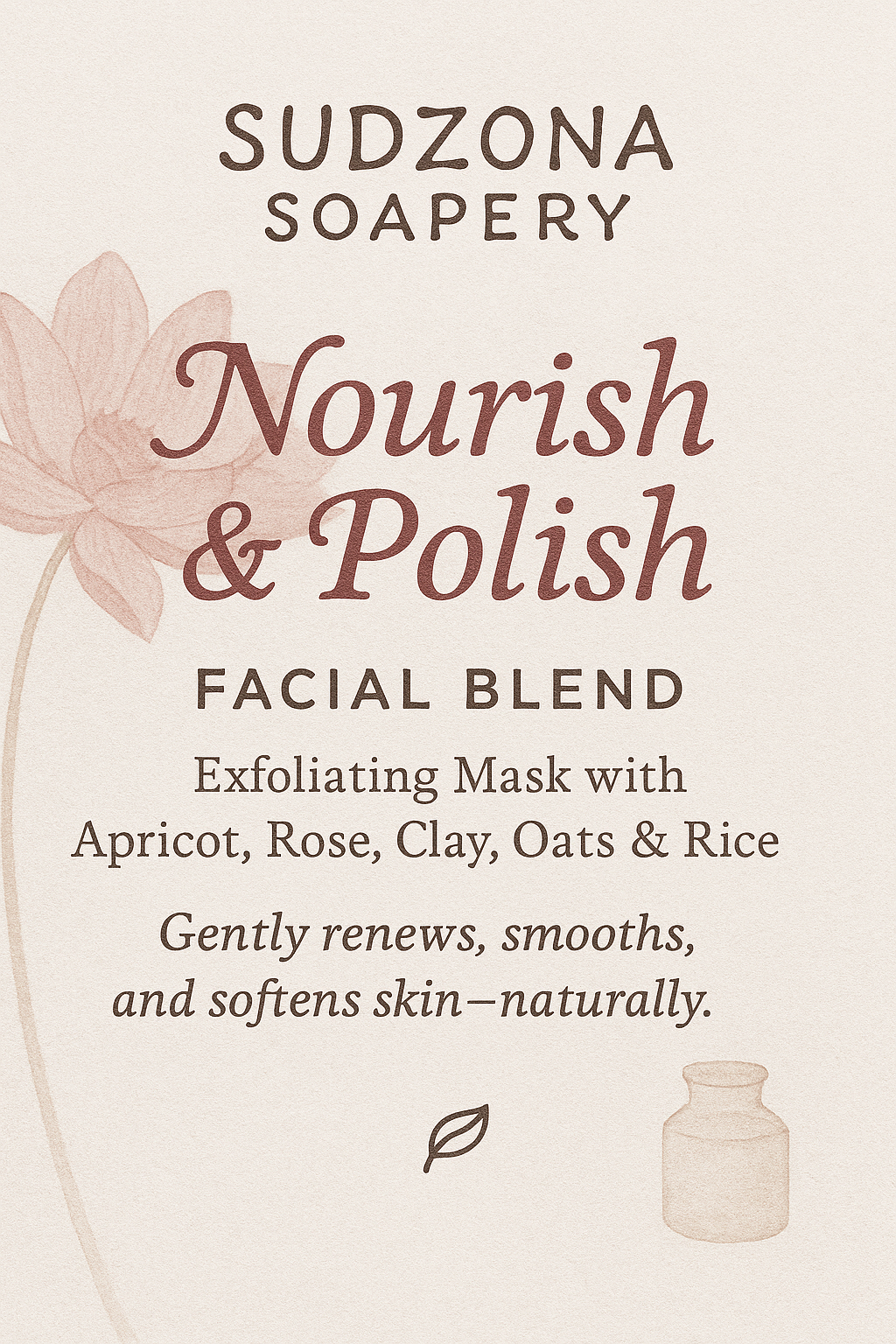 Exfoliating Facial Mask – Rice, Apricot Clay & Rose Powder