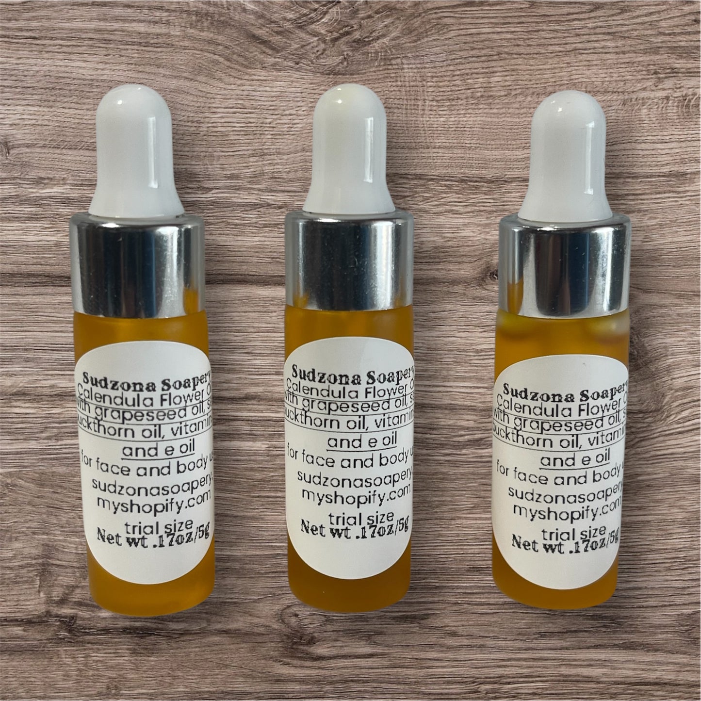 Get Glowy Vegan Calendua Grapeseed Sea Buckthorn Face Body Oil All Natural .17oz or 5g Try Me Size