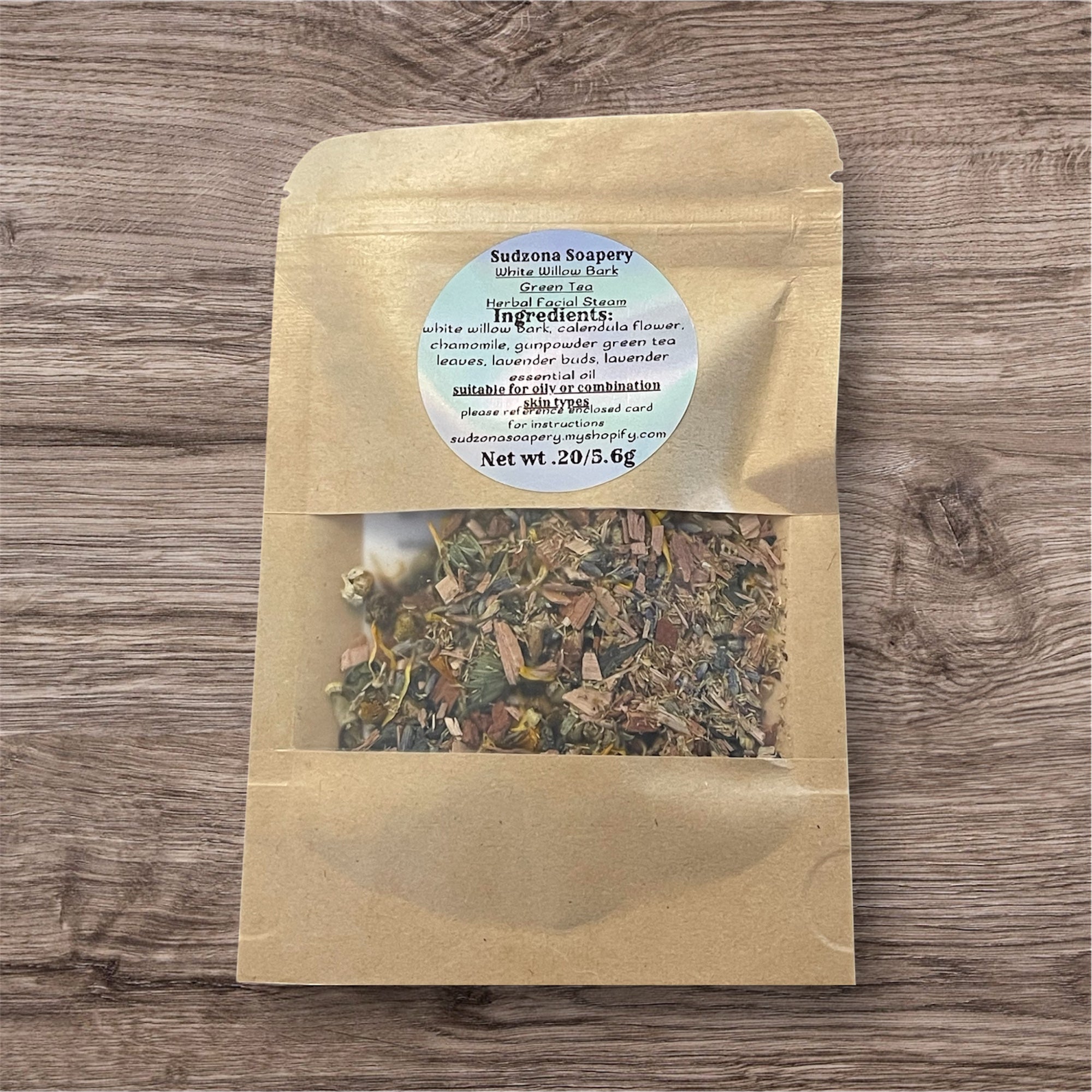 White Willow Bark + Green Tea Herbal Facial Steam-For Oily & Combination Skin