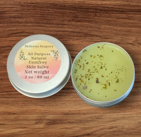 Comfrey Infused Grapeseed Oil Beeswax Skin Salve All Natural Balm 2 Ounce