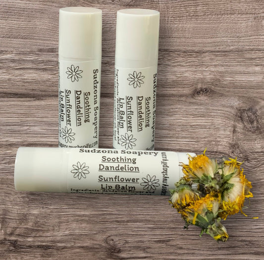 Dandelion Sunflower Beeswax Lip Balm All Natural Soothing