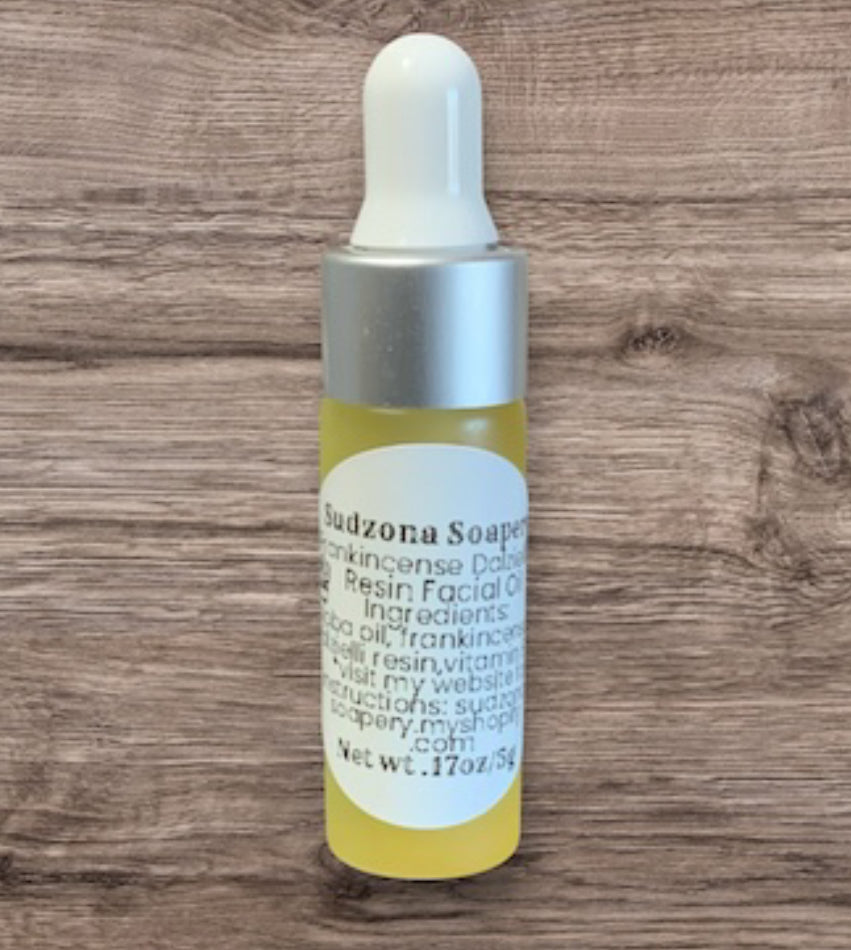 Frankincense Dalzielii Resin Jojoba Face Oil-Vegan 5g Trial Size