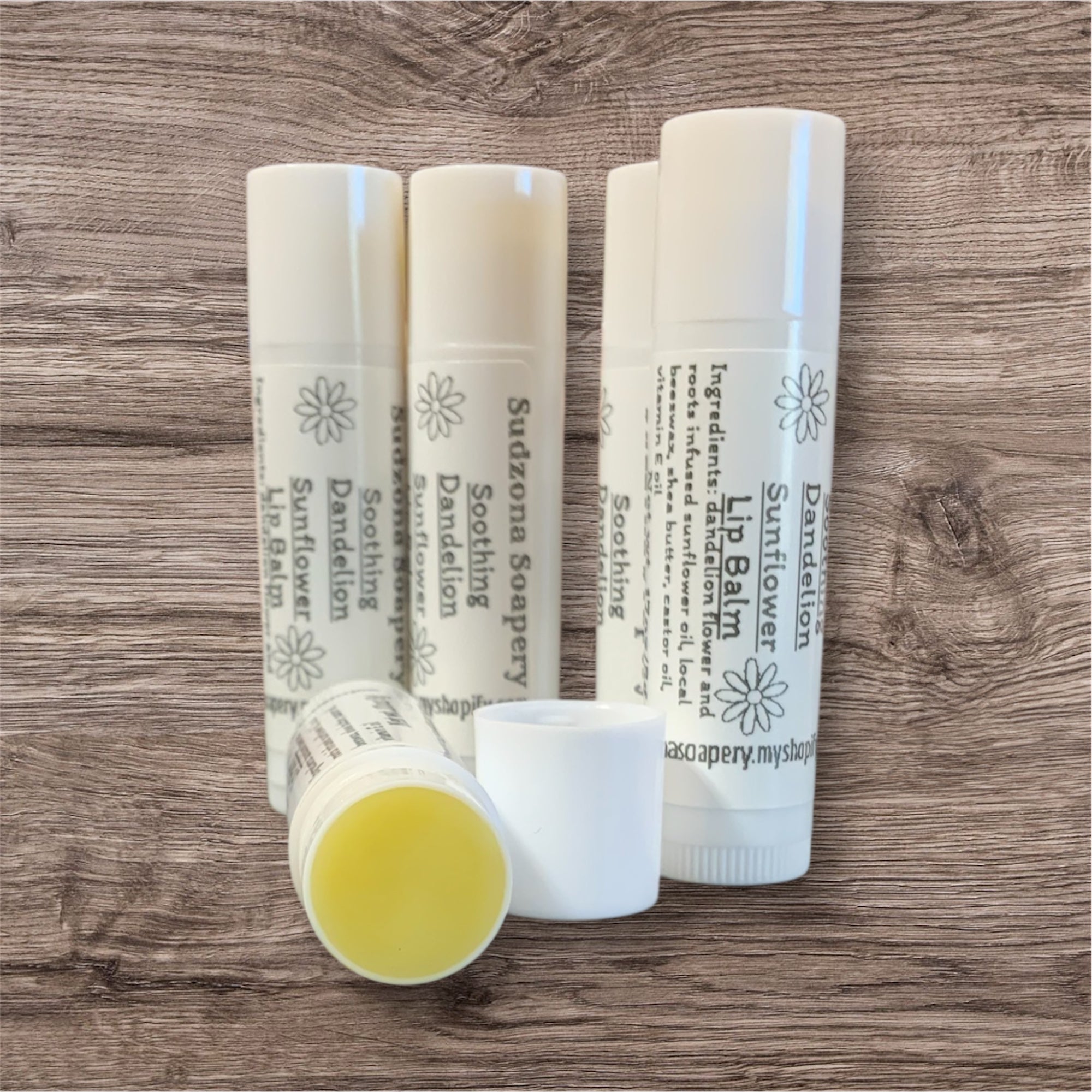 Dandelion Sunflower Beeswax Lip Balm All Natural Soothing