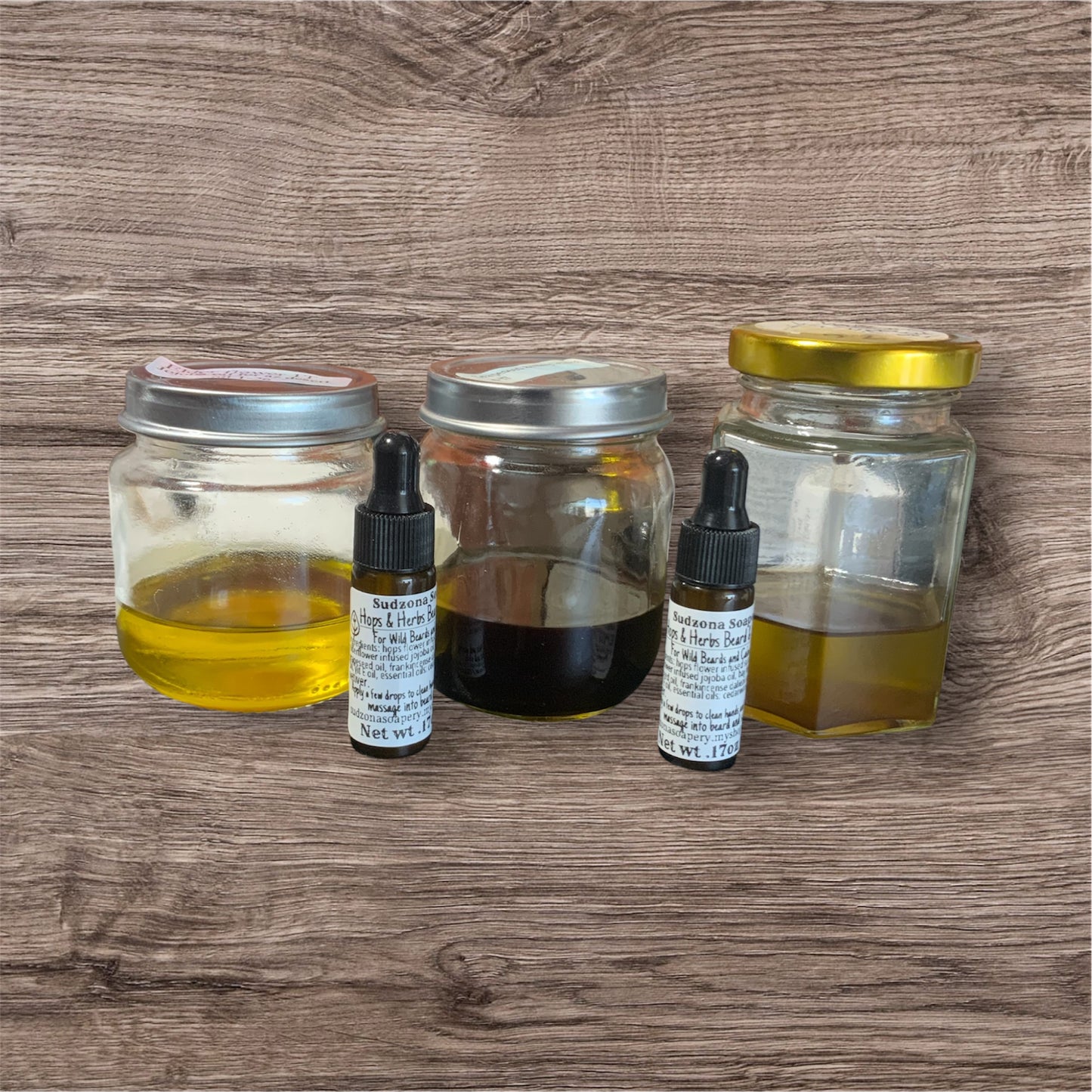 Beard & Facial Oil for Men - Natural Hops & Herbs Facial Hair Care Trial Size