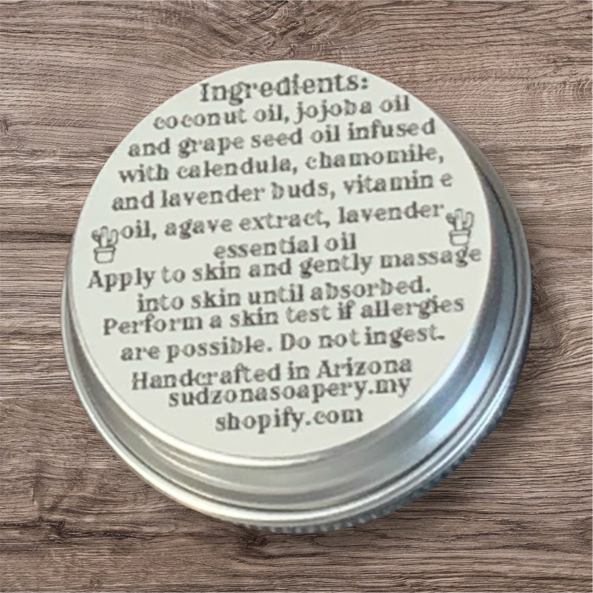 Lavender Hand Salve Herbal Soothing With Agave Extract Trial Size