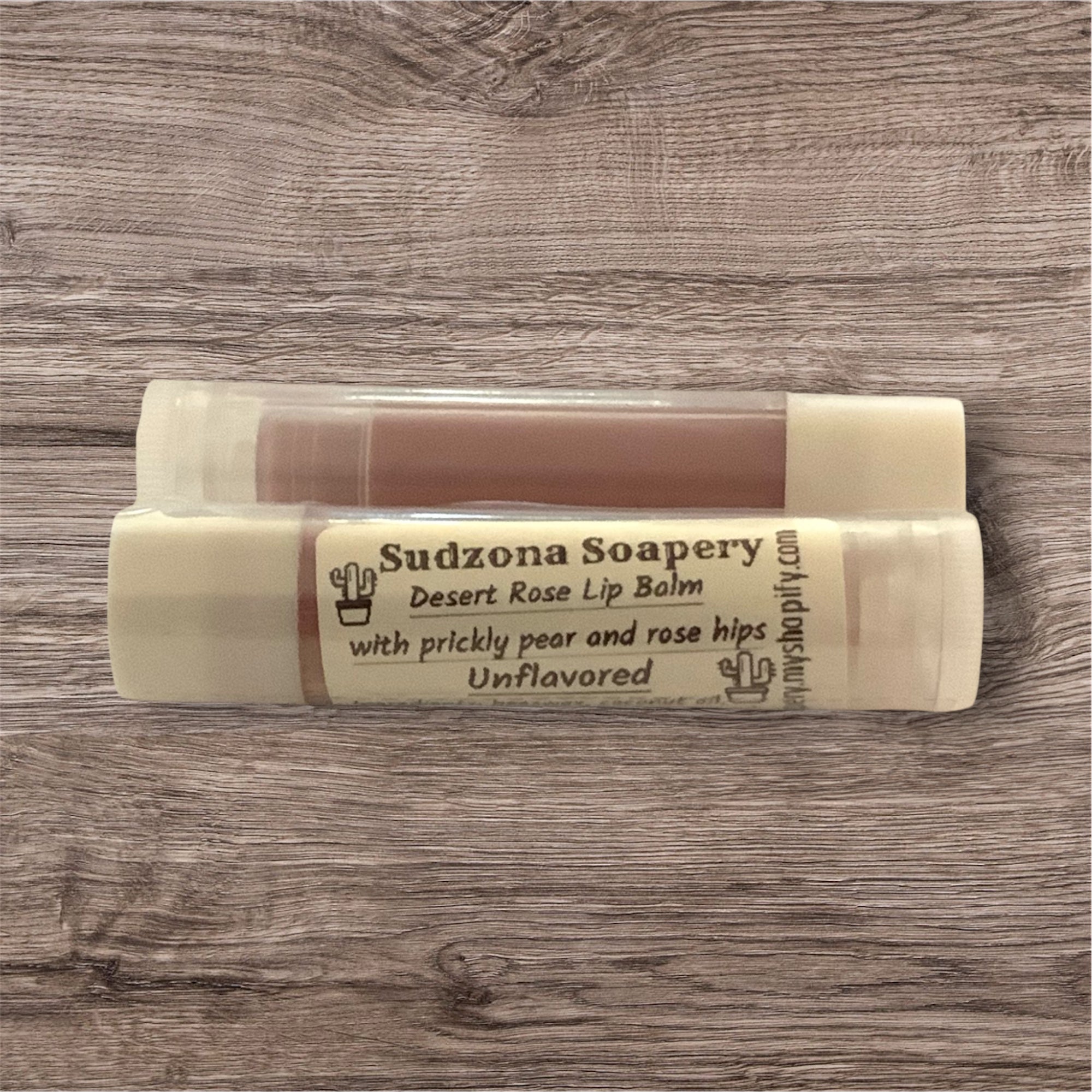 Desert Rose Lip Balm – Handmade Prickly Pear Beeswax & Rose