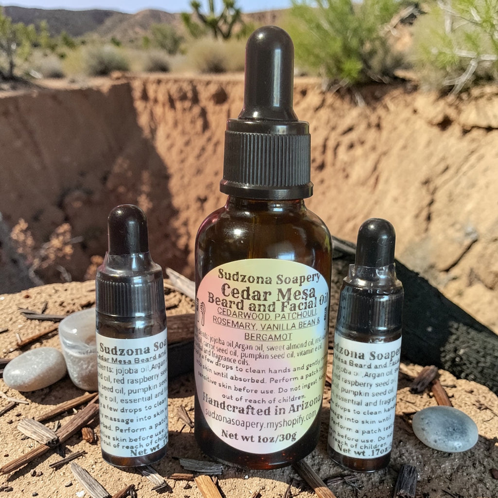 Cedar Mesa Beard & Facial Oil-Cedarwood • Patchouli • Vanilla Bean • Bergamot