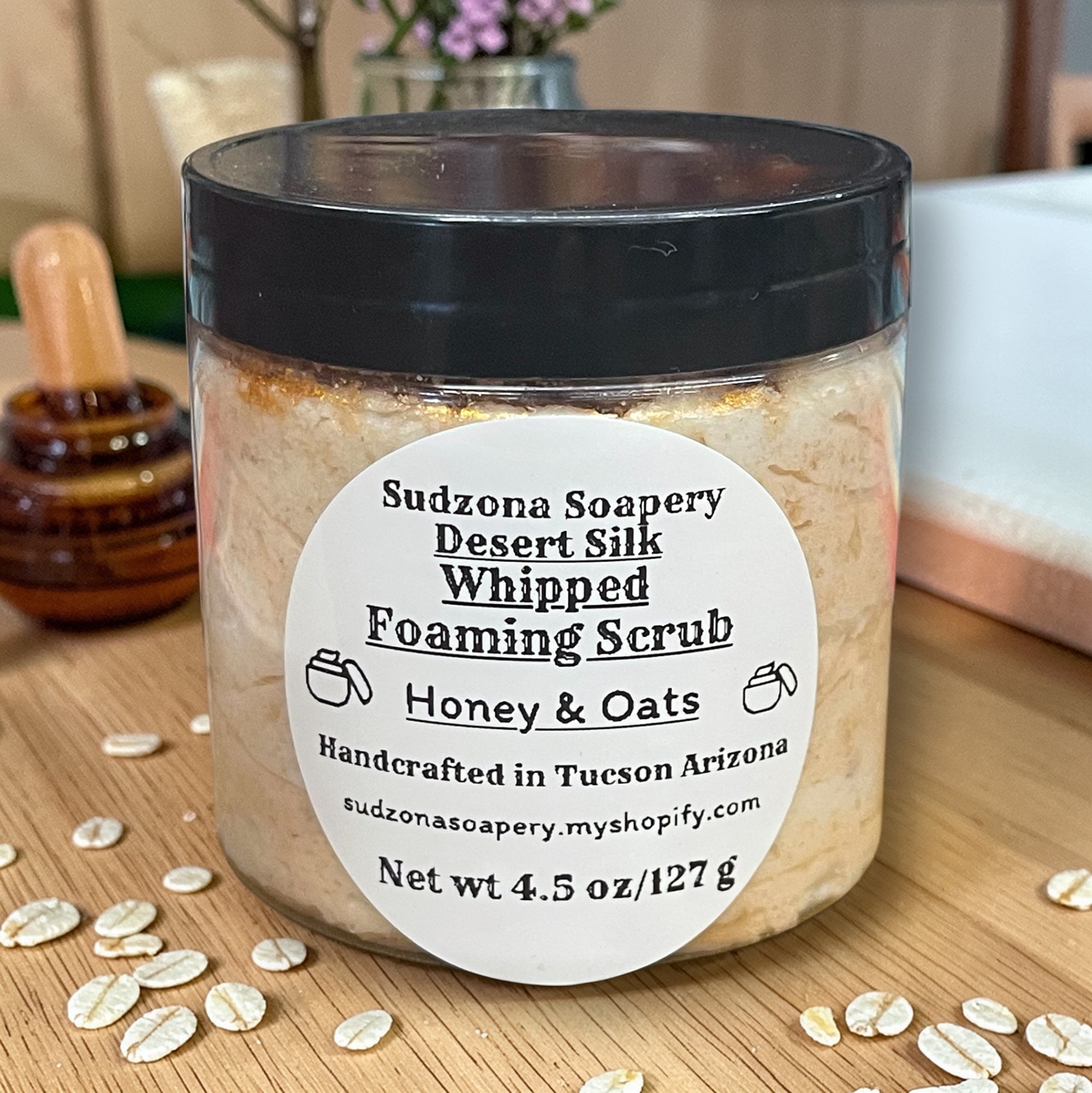 Desert Silk Whipped Foaming Scrub-Honey & Oats