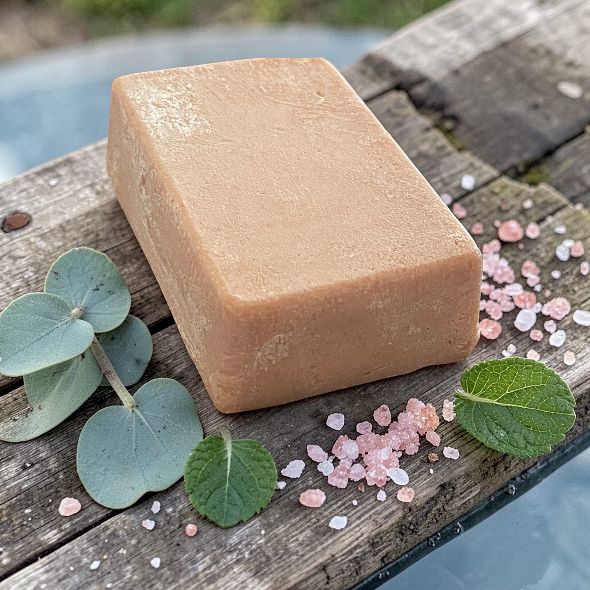 Pink Himalayan Salt Body Soap Bar – Spearmint Eucalyptus