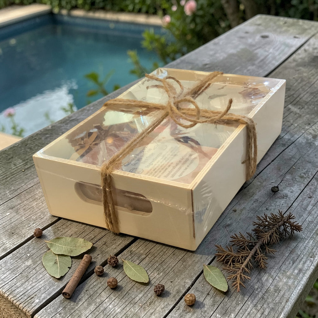 Rustic Men’s Care Gift Set – Soap, Beard Grooming, Lip Balm & Herbal Salve