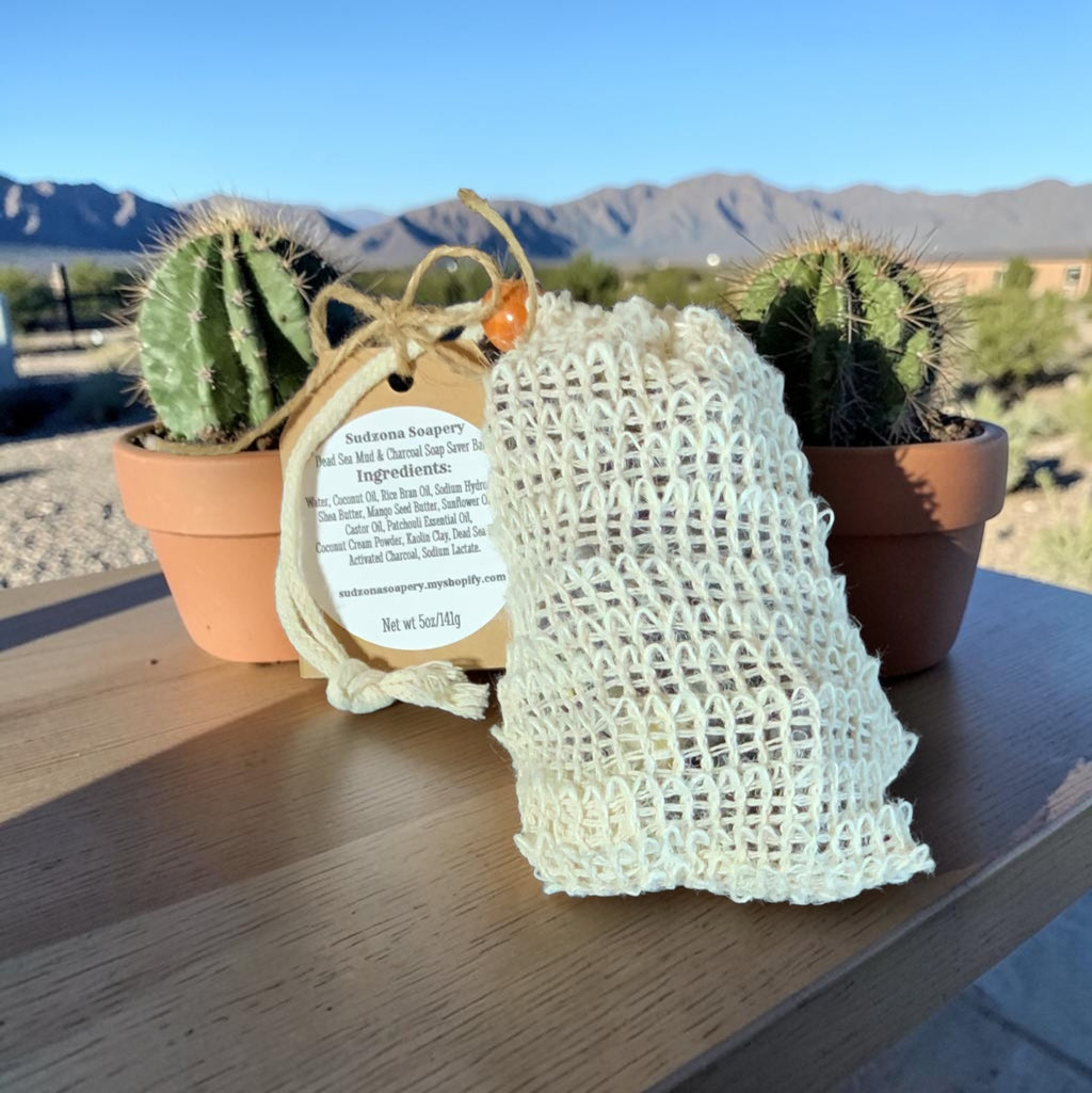 Handcrafted Soap in Reusable Soap Saver Bag