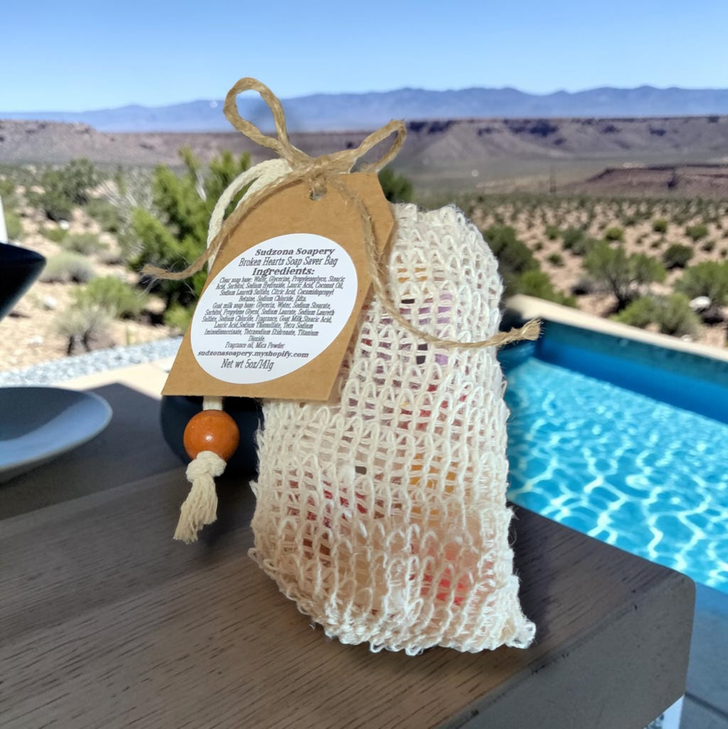 Handcrafted Soap in Reusable Soap Saver Bag
