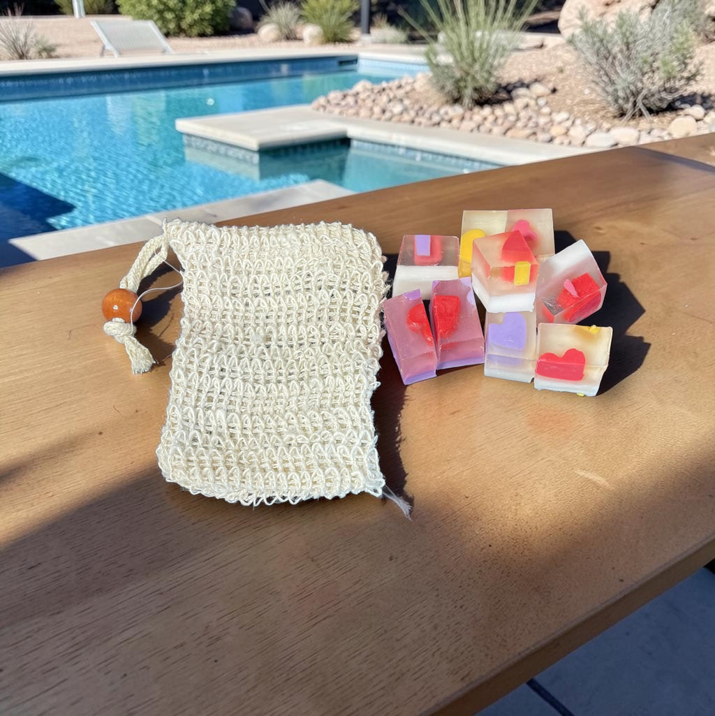 Handcrafted Soap in Reusable Soap Saver Bag
